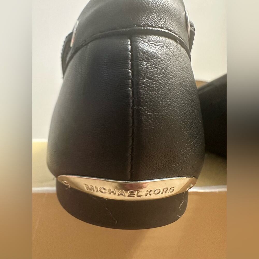 New W/Box Authentic Michael Kors Black Leather Women's Loafers size 6 - Picture 9 of 9